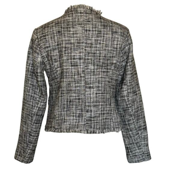 NWT MAEVE By Anthropologie Tweed Jacket Women's Size 2 Black & White - Picture 4 of 12